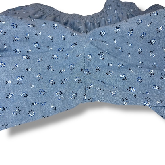 Vntg Briggs Gathered Waist Floral Pull-On Shorts Sz 16 Petite Cotton Made In USA - Picture 9 of 9